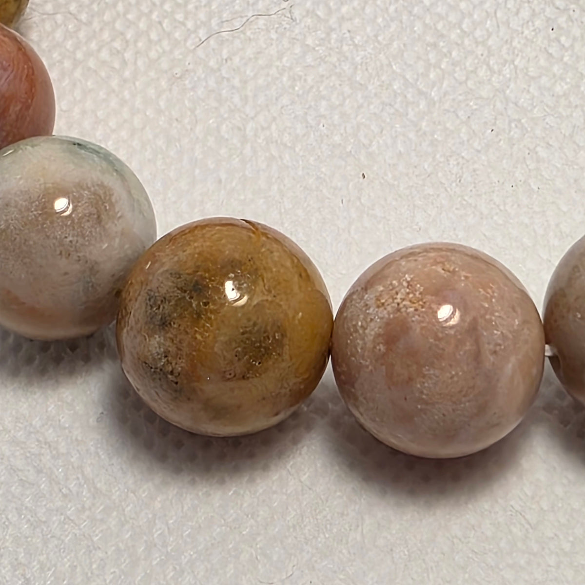 【靈貓之眼】天然老礦彩油畫菊花石手鏈｜15mm・手圍 17cm