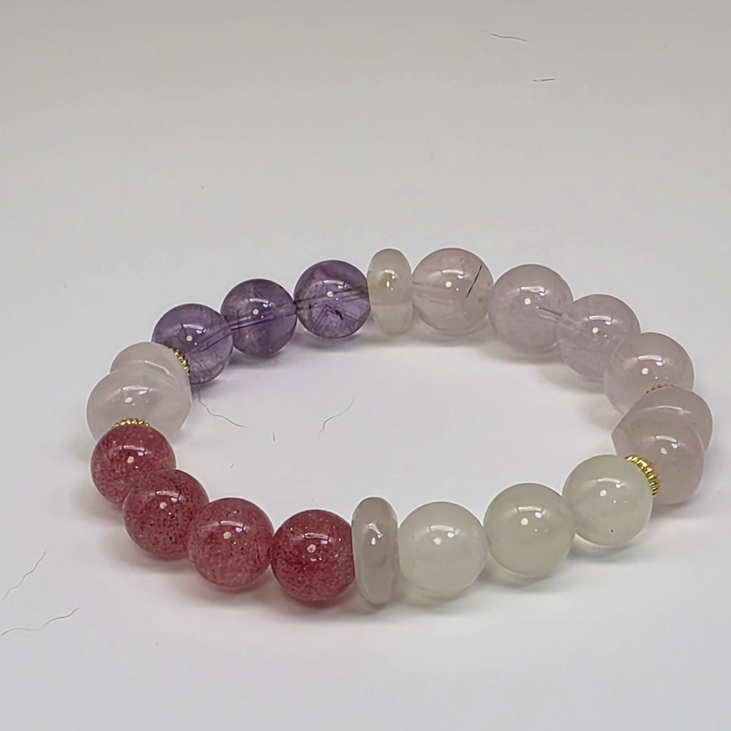 【キャッツアイ】天然グラデーションジェムストーンブレスレット｜10-11mm・手首周り 16cm