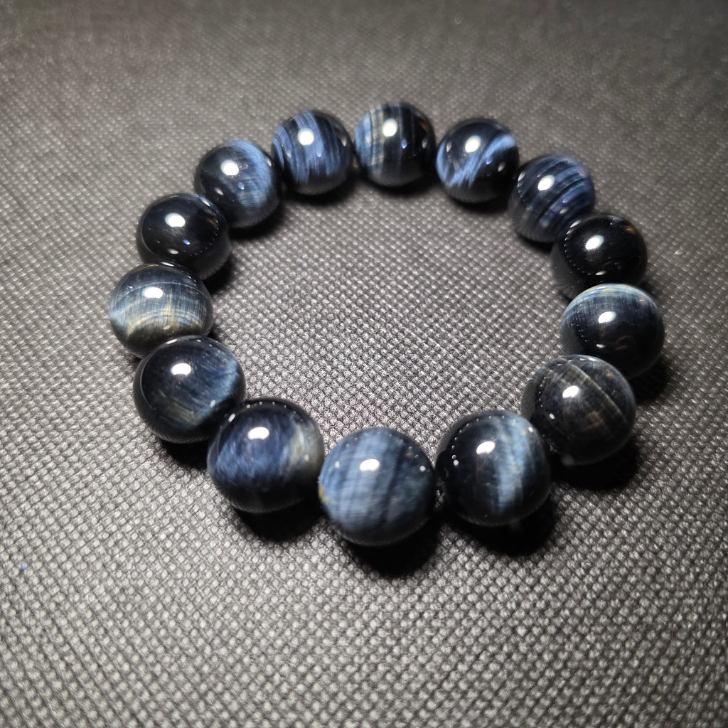 【靈貓之眼】天然藍虎眼石手串｜8–18mm 多珠徑可選