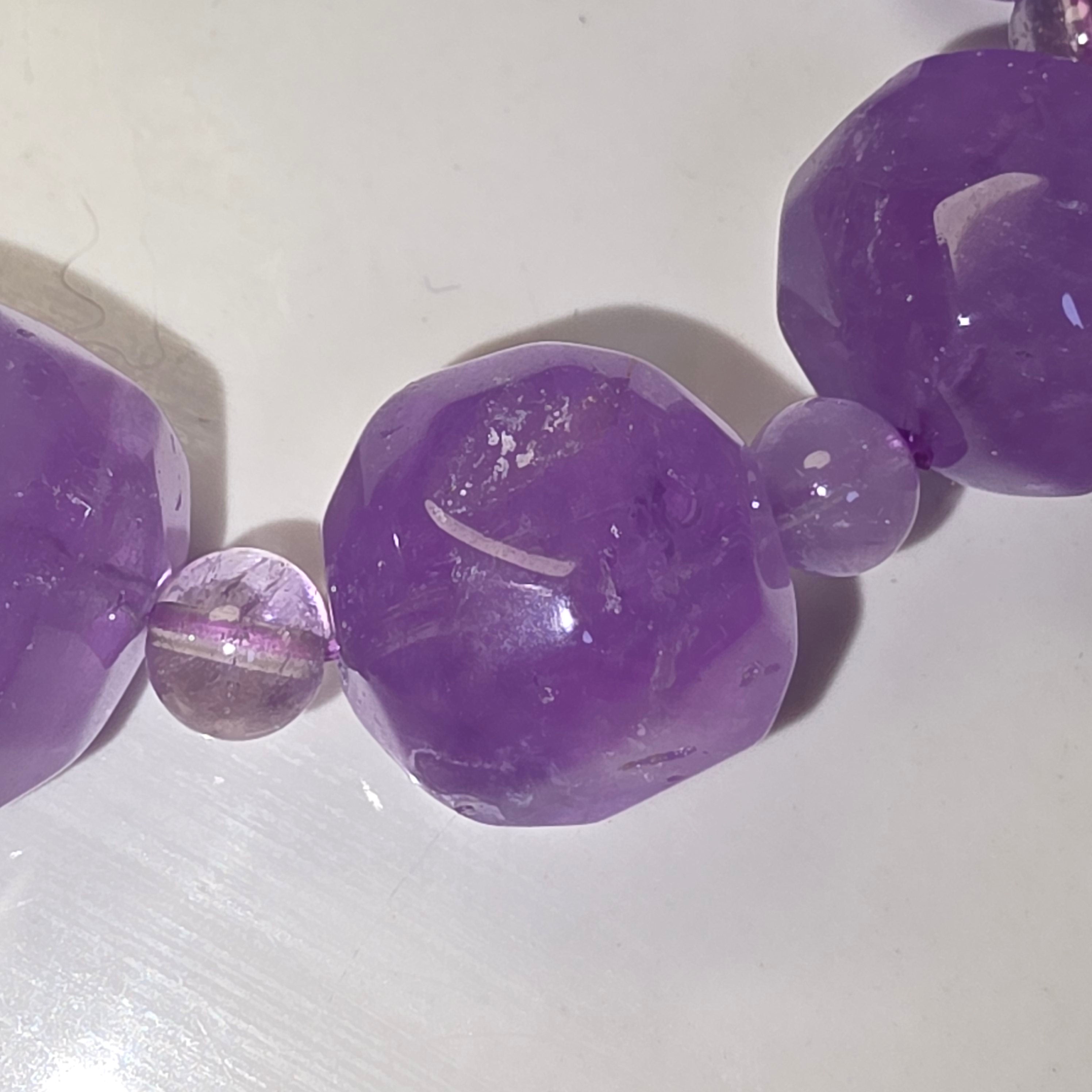 18mm, 17cm手圍 隨形巴西紫水晶手串 | 頂輪心靈淨化