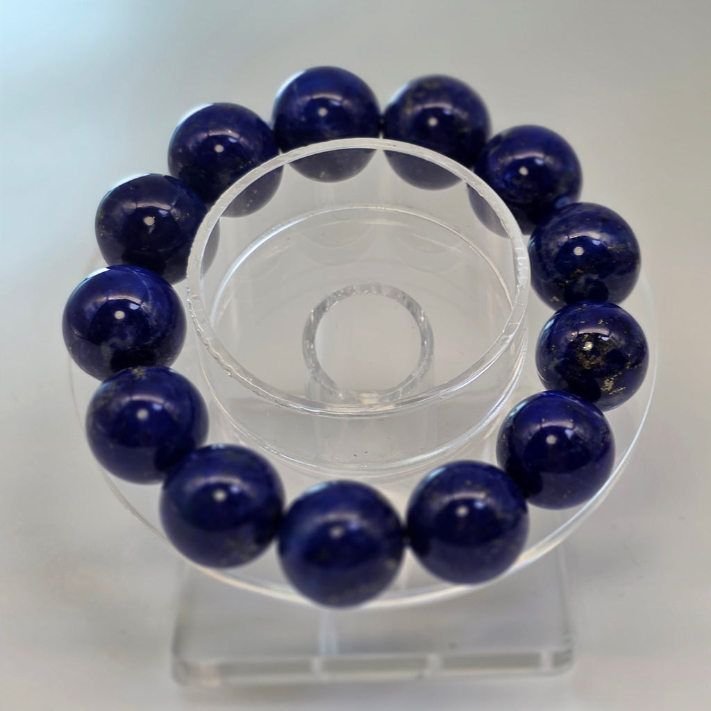 【 靈貓選品 ｜ 帝王之藍 】17mm珍稀大咪天然青金石智慧冥想