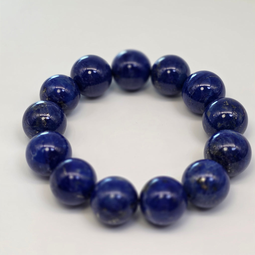 【 靈貓選品 ｜ 帝王之藍 】17mm珍稀大咪天然青金石智慧冥想