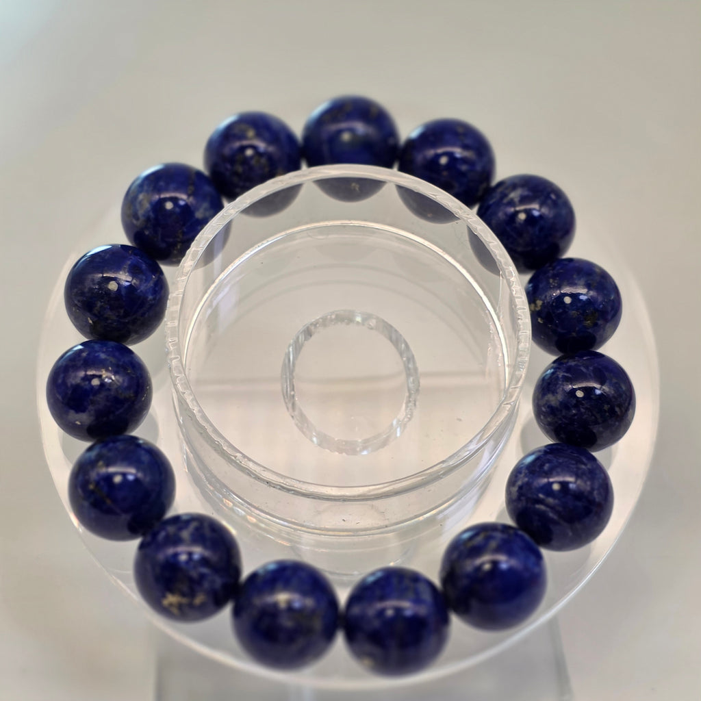【 靈貓選品 ｜ 帝王之藍 】17mm珍稀大咪天然青金石智慧冥想