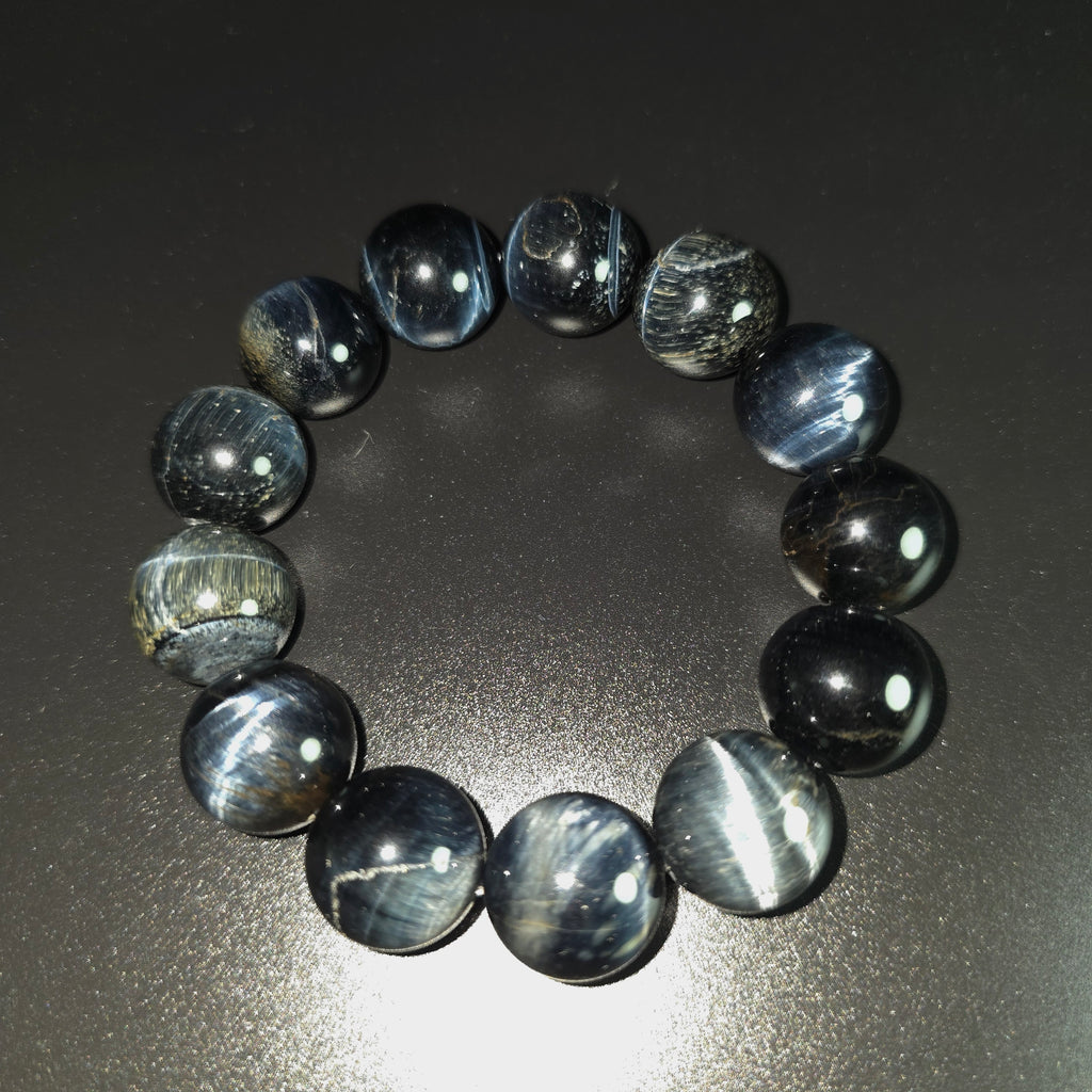 [Cat's Eye] 18mm Natural Blue Tiger's Eye Bracelet