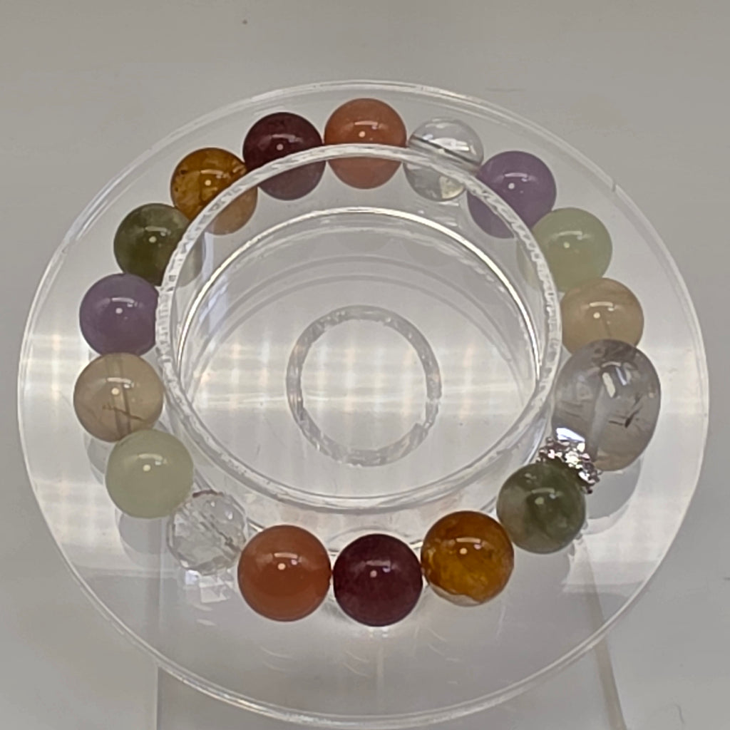【靈貓之眼】天然愛心多寶手串｜11–13mm・手圍 16cm