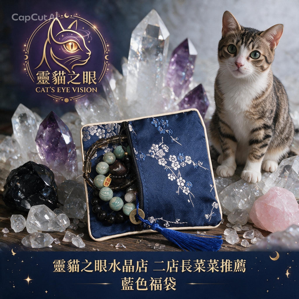 ［二店長菜菜推薦｜藍色驚喜福袋］，親切又帶點神秘感。

英文名稱：Manager Cai Cai’s Pick | Blue Surprise Lucky Bag