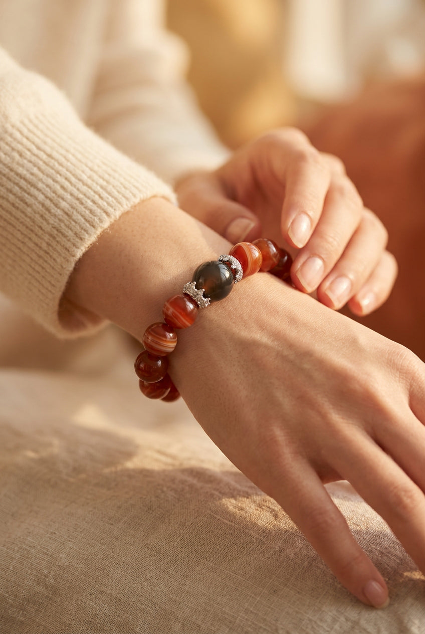 瑪瑙寶藏手鍊|色彩繽紛手環|心靈的平靜|12mm・18cm

Multi-Agate Bracelet | Colours of Harmony | HK$580